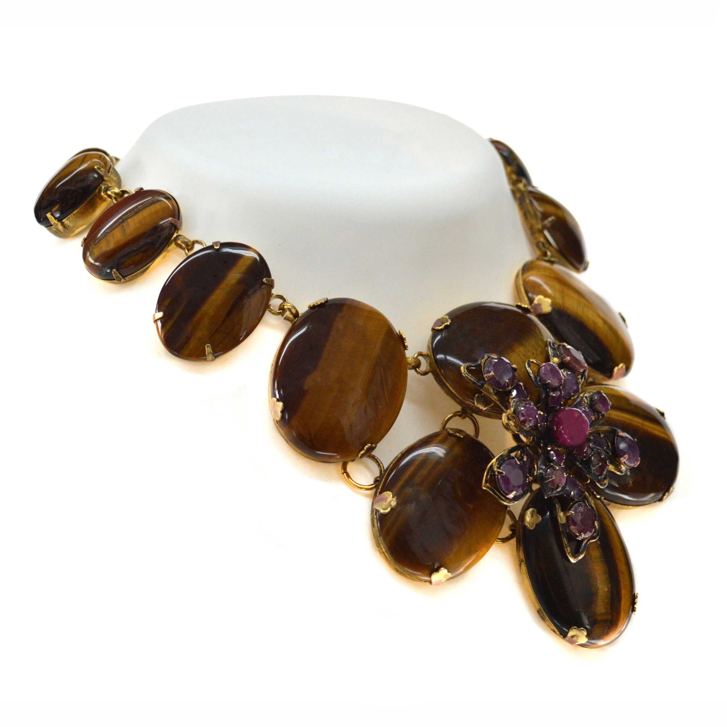 Tiger Eye and Ruby Necklace — Iradj Moini